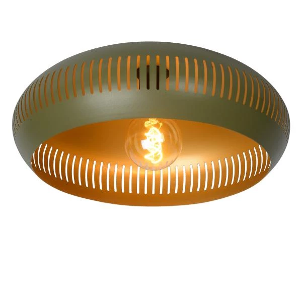 Lucide RAYCO - Plafonnière - Ø 45 cm - 1xE27 - Groen - detail 1